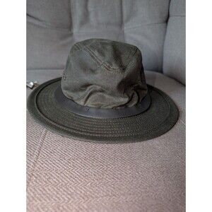 Filson Tin Cloth Insulated Packer Hat 11060016 MADE IN USA Otter Olive Waxed Oil